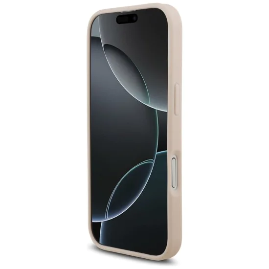 Калъф за iPhone 17 - Guess - Hardcase 4G Grained Big and Classic Logo (GUHCP17SPGT4MBP) - Розов