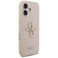 Калъф за iPhone 17 - Guess - Hardcase 4G Grained Big and Classic Logo (GUHCP17SPGT4MBP) - Розов