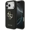 Калъф за iPhone 17 Pro - Guess - Hardcase 4G Grained Big and Classic Logo (GUHCP17LPGT4MBK) - Черен