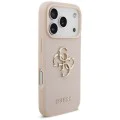 Калъф за iPhone 17 Pro - Guess - Hardcase 4G Grained Big and Classic Logo (GUHCP17LPGT4MBP) - Розов