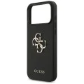 Калъф за iPhone 17 Pro Max - Guess - Hardcase 4G Grained Big and Classic Logo (GUHCP17XPGT4MBK) - Черен