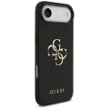 Калъф за iPhone 17 Air - Guess - Hardcase 4G Grained Big and Classic Logo (GUHCP17MPGT4MBK) - Черен