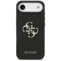 Калъф за iPhone 17 Air - Guess - Hardcase 4G Grained Big and Classic Logo (GUHCP17MPGT4MBK) - Черен