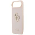 Калъф за iPhone 17 Air - Guess - Hardcase 4G Grained Big and Classic Logo (GUHCP17MPGT4MBP) - Розов