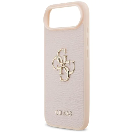 Калъф за iPhone 17 Air - Guess - Hardcase 4G Grained Big and Classic Logo (GUHCP17MPGT4MBP) - Розов