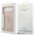 Калъф за iPhone 17 Air - Guess - Hardcase 4G Grained Big and Classic Logo (GUHCP17MPGT4MBP) - Розов