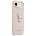 Калъф за iPhone 17 Air - Guess - Hardcase 4G Grained Big and Classic Logo (GUHCP17MPGT4MBP) - Розов