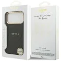 Калъф за iPhone 17 Pro Max - Guess - Peony Hot Stamp MagSafe (GUHMP17XPSAMSECK) - Черен