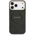 Калъф за iPhone 17 Pro Max - Guess - Peony Hot Stamp MagSafe (GUHMP17XPSAMSECK) - Черен