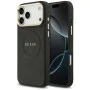 Калъф за iPhone 17 Pro Max - Guess - Peony Hot Stamp MagSafe (GUHMP17XPSAMSECK) - Черен