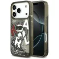 Калъф за iPhone 17 Pro - Karl Lagerfeld - Liquid Glitter Choupette Logo MagSafe (KLHMP17LLCHSCTDK) - Черен