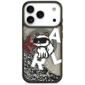 Калъф за iPhone 17 Pro - Karl Lagerfeld - Liquid Glitter Choupette Logo MagSafe (KLHMP17LLCHSCTDK) - Черен