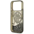 Калъф за iPhone 17 Pro - Karl Lagerfeld - Liquid Glitter Choupette Logo MagSafe (KLHMP17LLCHSCTDK) - Черен