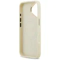 Калъф за iPhone 17 - Guess - Grained Strass Logo MagSafe (GUHMP17SPGCRMDEE) - Бежов