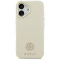 Калъф за iPhone 17 - Guess - Grained Strass Logo MagSafe (GUHMP17SPGCRMDEE) - Бежов