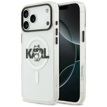 Калъф за iPhone 17 - Karl Lagerfeld - IML Choupette Sketch Logo MagSafe (KLHMP17SHGCHGKBT) - Прозрачен