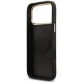 Калъф за iPhone 17 Pro Max - Guess - Зърнесто стразно лого MagSafe (GUHMP17XPGCRMDEK) - Черен