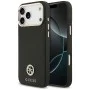Калъф за iPhone 17 Pro Max - Guess - Зърнесто стразно лого MagSafe (GUHMP17XPGCRMDEK) - Черен