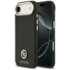 Калъф за iPhone 17 Air - Guess - Зърнесто стразно лого MagSafe (GUHMP17MPGCRMDEK) - Черен