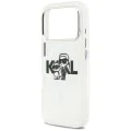 Калъф за iPhone 17 Pro - Karl Lagerfeld - IML Glitter Karl & Choupette Sketch Logo MagSafe (KLHMP17LHGKCGKBT) - Прозрачен