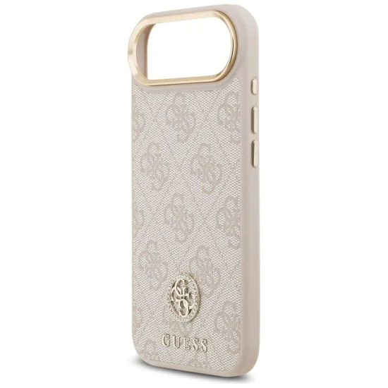 Калъф за iPhone 17 Air - Guess - Hardcase 4G Strass Logo MagSafe (GUHMP17MP4GRMDEP) - Розов