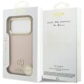 Калъф за iPhone 17 Pro - Guess - Grained Strass Logo MagSafe (GUHMP17LPGCRMDEP) - Розов
