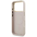 Калъф за iPhone 17 Pro - Guess - Grained Strass Logo MagSafe (GUHMP17LPGCRMDEP) - Розов