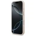 Калъф за iPhone 17 Pro - Guess - Grained Strass Logo MagSafe (GUHMP17LPGCRMDEP) - Розов