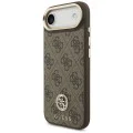 Калъф за iPhone 17 Air - Guess - 4G Strass Logo MagSafe (GUHMP17MP4GRMDEW) - Кафяв