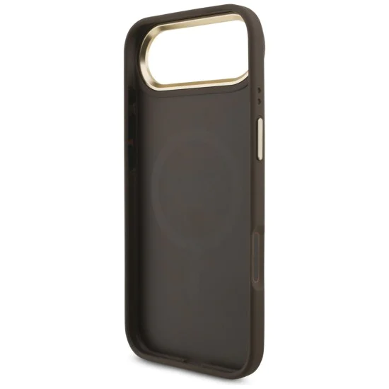 Калъф за iPhone 17 Air - Guess - 4G Strass Logo MagSafe (GUHMP17MP4GRMDEW) - Кафяв
