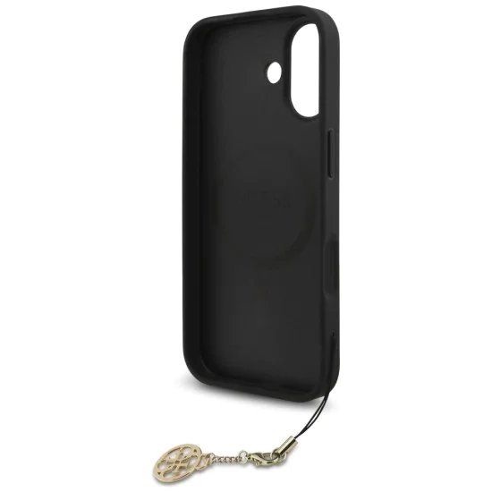 Калъф за iPhone 17 - Guess - Hardcase 4G Charm Cradle MagSafe (GUHMP17SGF4GCK) - Черен