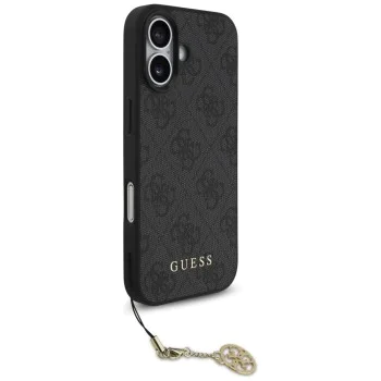 Калъф за iPhone 17 - Guess - Hardcase 4G Charm Cradle MagSafe (GUHMP17SGF4GCK) - Черен