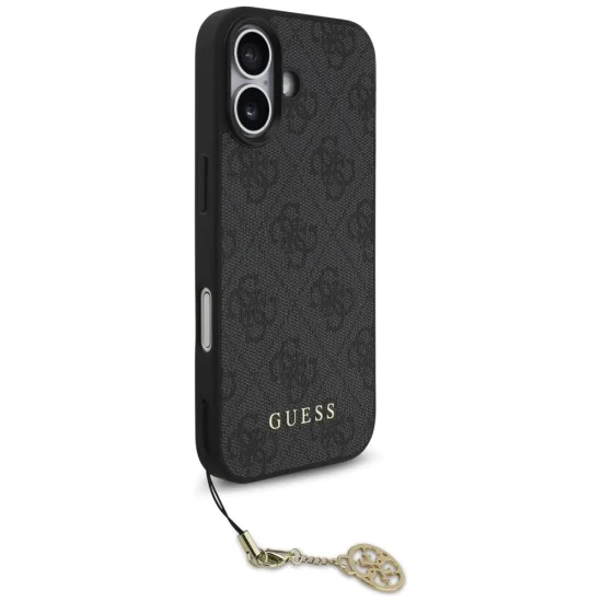 Калъф за iPhone 17 - Guess - Hardcase 4G Charm Cradle MagSafe (GUHMP17SGF4GCK) - Черен