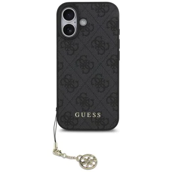 Калъф за iPhone 17 - Guess - Hardcase 4G Charm Cradle MagSafe (GUHMP17SGF4GCK) - Черен