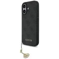 Калъф за iPhone 17 - Guess - Hardcase 4G Charm Cradle MagSafe (GUHMP17SGF4GCK) - Черен