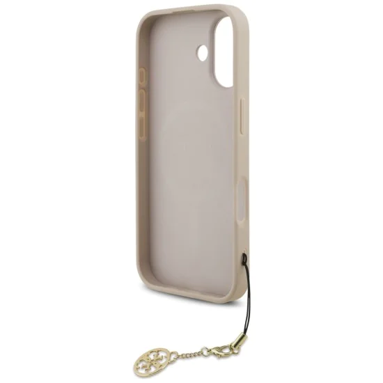 Калъф за iPhone 17 - Guess - Hardcase 4G Charm Cradle MagSafe (GUHMP17SGF4GCP) - Розов