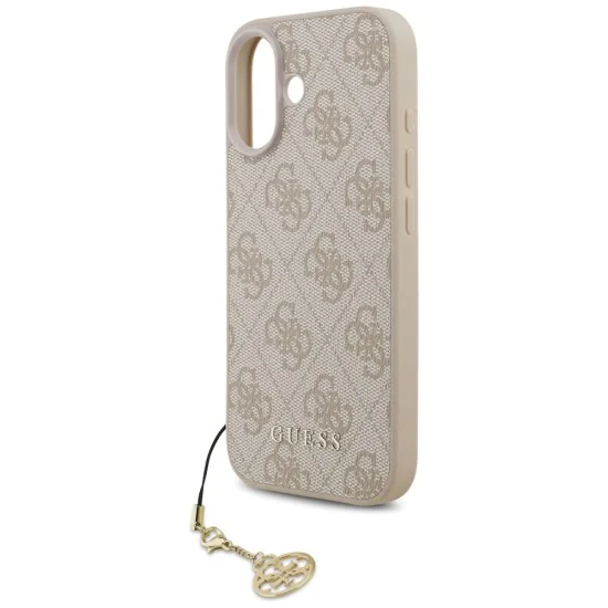 Калъф за iPhone 17 - Guess - Hardcase 4G Charm Cradle MagSafe (GUHMP17SGF4GCP) - Розов