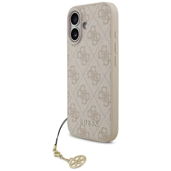 Калъф за iPhone 17 - Guess - Hardcase 4G Charm Cradle MagSafe (GUHMP17SGF4GCP) - Розов