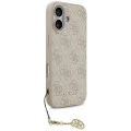 Калъф за iPhone 17 - Guess - Hardcase 4G Charm Cradle MagSafe (GUHMP17SGF4GCP) - Розов