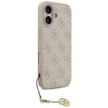 Калъф за iPhone 17 - Guess - Hardcase 4G Charm Cradle MagSafe (GUHMP17SGF4GCP) - Розов