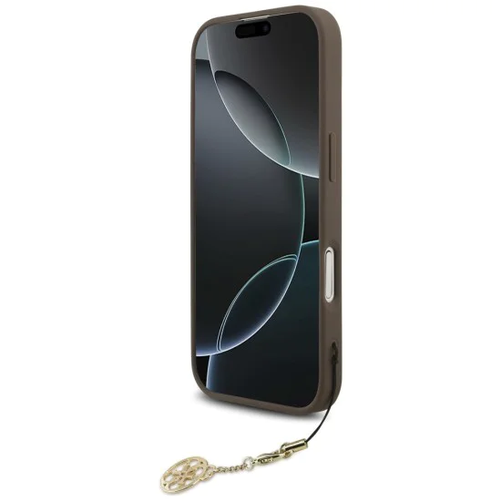 Калъф за iPhone 17 - Guess - Hardcase 4G Charm Cradle MagSafe (GUHMP17SGF4GCW) - Кафяв