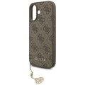 Калъф за iPhone 17 - Guess - Hardcase 4G Charm Cradle MagSafe (GUHMP17SGF4GCW) - Кафяв