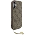 Калъф за iPhone 17 - Guess - Hardcase 4G Charm Cradle MagSafe (GUHMP17SGF4GCW) - Кафяв