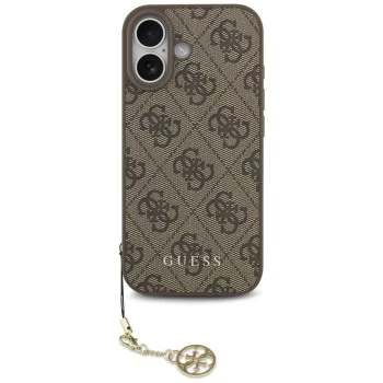 Калъф за iPhone 17 - Guess - Hardcase 4G Charm Cradle MagSafe (GUHMP17SGF4GCW) - Кафяв
