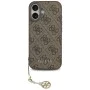 Калъф за iPhone 17 - Guess - Hardcase 4G Charm Cradle MagSafe (GUHMP17SGF4GCW) - Кафяв