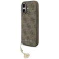 Калъф за iPhone 17 - Guess - Hardcase 4G Charm Cradle MagSafe (GUHMP17SGF4GCW) - Кафяв