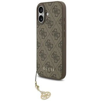 Калъф за iPhone 17 - Guess - Hardcase 4G Charm Cradle MagSafe (GUHMP17SGF4GCW) - Кафяв