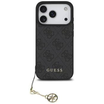 Калъф за iPhone 17 Pro - Guess - Hardcase 4G Charm Cradle MagSafe (GUHMP17LGF4GCK) - Черен