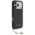 Калъф за iPhone 17 Pro Max - Guess - Hardcase 4G Charm Cradle MagSafe (GUHMP17XGF4GCK) - Черен