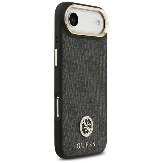 Калъф за iPhone 17 Air - Guess - Hardcase 4G Strass Logo MagSafe (GUHMP17MP4GRMDEK) - Черен